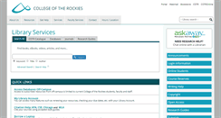 Desktop Screenshot of library.cotr.bc.ca